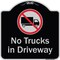 Signmission Designer Series-No Trucks In Driveway With Graphic Black & Silver, 18" x 18", BS-1818-9810 A-DES-BS-1818-9810 - alternate 1